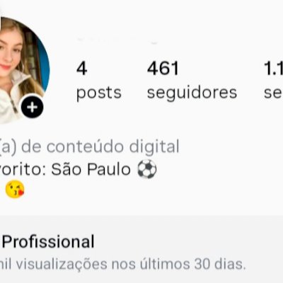 Conta Instagram com 470 seguidores