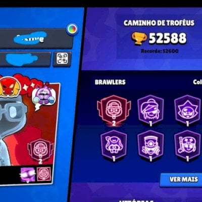 Conta 6x ranque lendário, todos os brawlers, 50k troféus