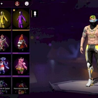 Vendo conta de FF varios passes e skins de eventos, incluindo o primeiro passe