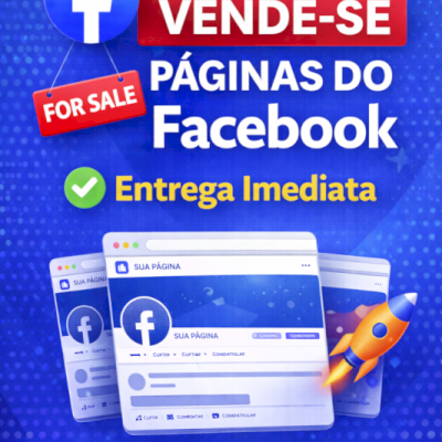 Vende se página do Facebook entrega certa