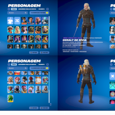 CONTA FORTNITE RARA - GERALT E DOOM