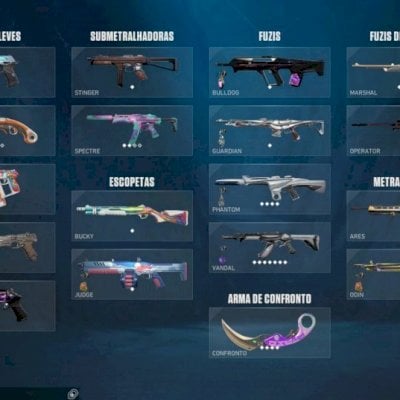 Conta valorant 8 skins, 900 reais gastos