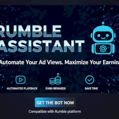 Programa para assistir anuncios na Rumble