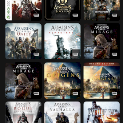 Conta xbox com 95 jogos.