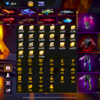 CONTA FREE FIRE PRIME 8 RARO