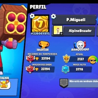 Conta de brawl star com 7anos