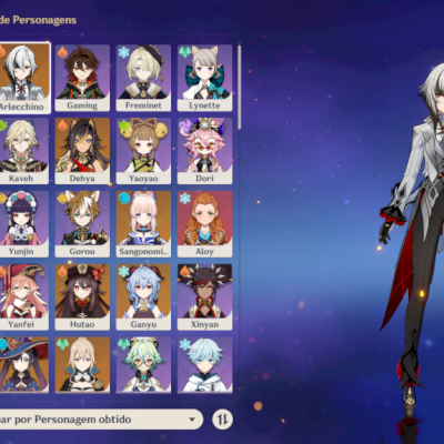 Conta Genshin Arlecchino Hu tao Ganyu + Star Rail A Herta Seele Bronya Yanqing