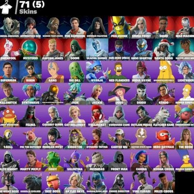 Conta Fortnite >> 71 Skins, Aang, Homer, Corvette ZR1 e+ Entrega Automatica!