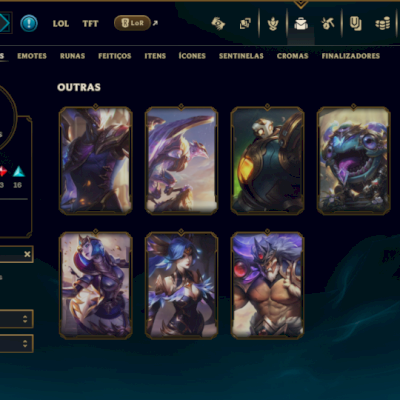 Ouro 3 com 95 Champs e 47 Skins ( JG / MID / ADC )