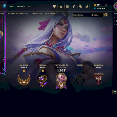 CONTA LOL COM 854 SKINS E VALORANT COM KIT NOCTURNUM , ELO OURO 2 - NEGOCIÁVEL