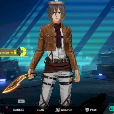 Conta com kukri e personagem titan