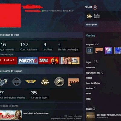 Conta Steam (116 Jogos, 137 DLC's, LVL 26)