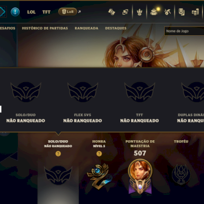 Unranked com TODOS os Champs e 229 Skins ( SUP / ADC )