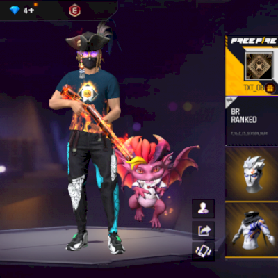 CONTA DE FREE FIRE RARA COM 6 PASSE