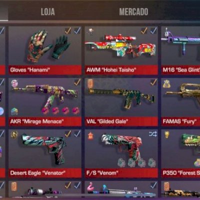 CONTA SO2, LV 142, COM MAIS DE 6K DE GOLDE EM SKINS RARAS!!!!!!