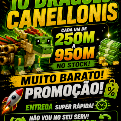 10 DRAGÕES CANELLONI NO STOCK 250M A 900M