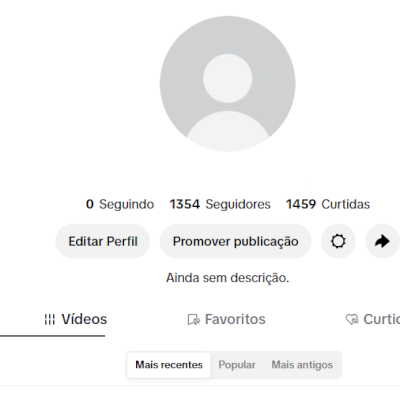 CONTA TIK TOK 1,3K SEG E 1,4K DE CURTIDAS (CONTAS TIK TOK)
