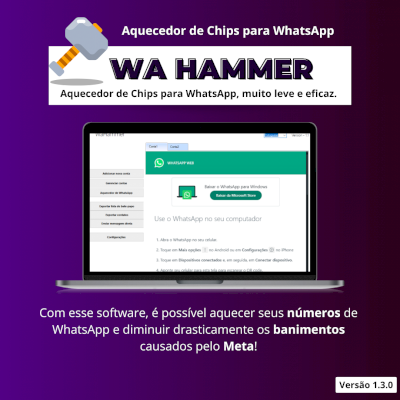 WA HAMMER + WA SENDER + GERADOR DE LICENÇA
