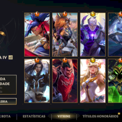 Conta com todos os campeões, 144 skins, Elo: Challenger
