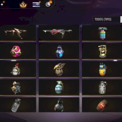 Nível:66, 51 pacs de roupa, coleção 200 itens, 148 armas, 6 passes de elite,