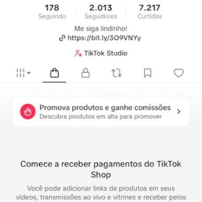 CONTA DO TIKTOK COM SHOP ATIVO +2K SEGUIDORES (PROMOVER ATIVO)
