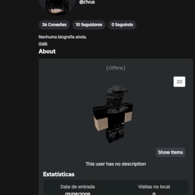 CONTA 2009 5 DÍGITOS (seguida pelo builderman, + de 100 skins, badges)