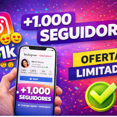 ( 1K )DE SEGUIDORES NO INSTAGRAM - Mais Barato (ENTREGA RÁPIDIA)