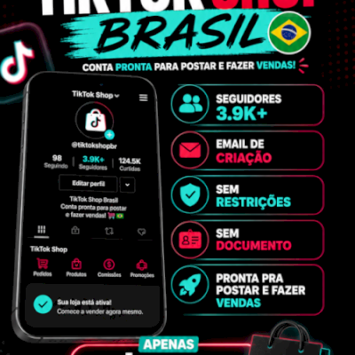 CONTA TIKTOK SHOP BRASIL 3.9K SEGUIDORES