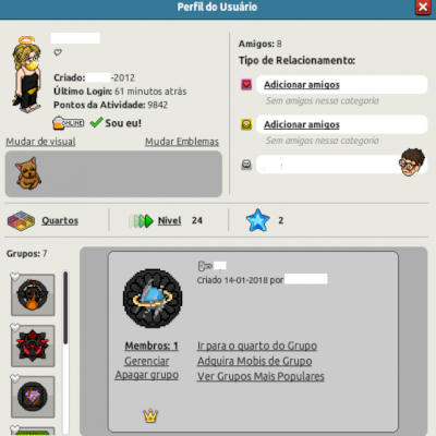 CONTA HABBO FEMININA