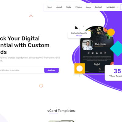 Source PHP vCard SaaS - Criador de Cartões de Visita SaaS