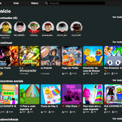 Conta ROBLOX com varas coisas.