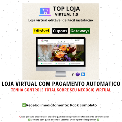 Pagina de Vendas com Pagamento Automatico - Completo - Entrega Imediata!