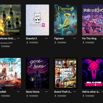 Conta Epic Games com 114 jogos