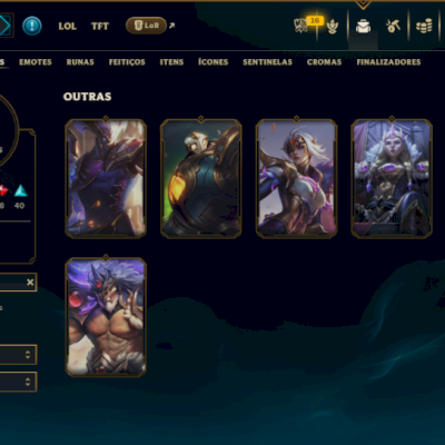 Ouro 3 com 135 Champs e 101 Skins ( ADC / SUP ) - (Nivel 477 )