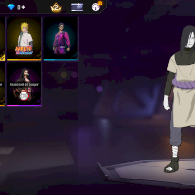 Conta de free fire com a skin do pain de Naruto