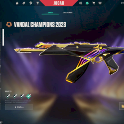 CONTA VAORANT 4 CHAMPIONS, 4K GASTOS/MUITAS SKINS. (LEIA A DESCRIÇÃO!!!!)