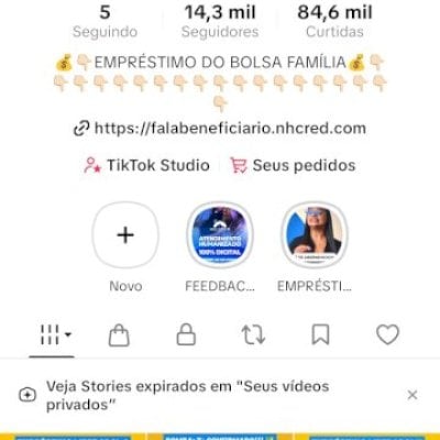 📢 VENDO CONTA TIKTOK DE ALTO ENGAJAMENTO (NICHADA - BENEFÍCIOS/FINANÇAS)