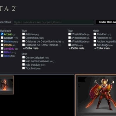 Conta DOTA 2 com duas arcanas (SF + LC) + diversos items + 5 Jogos TOP, Confira!