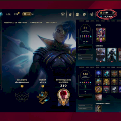 CONTA LOL 2013 UNRANKED - FULL ACESSO - 81 SKINS - 3184 RPs - 100% SEGURA