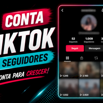 (MELHOR OFERTA) CONTA TIKTOK COM 1K DE SEGUIDORES - Conta TIktok com seguidores