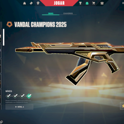 Conta valorant com 1 phantom 4 vandals, 1 awp e 3 facas