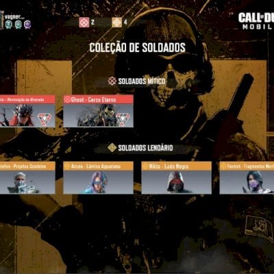 Com varias Skins lendarias