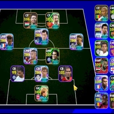 Efootball mobile contas