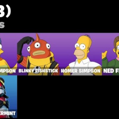 CONTA FORTNITE COM 8 SKINS, INCLUINDO : HOMER SIMPSON,MARGE SIMPSON,NED FLANDERS