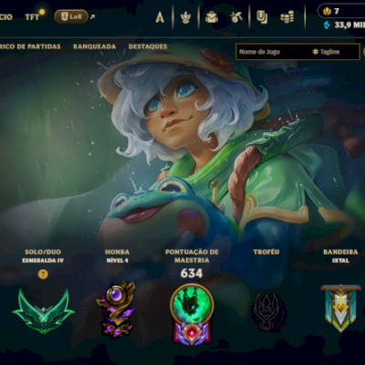 Conta LoL criada em 2015