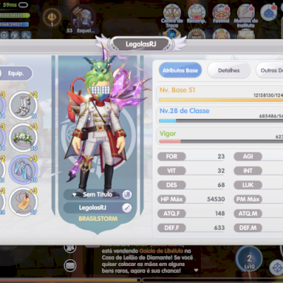 🔥 Bruxo 52 - Goblin Forest | Dano 5.2k | Rag X Next Generat