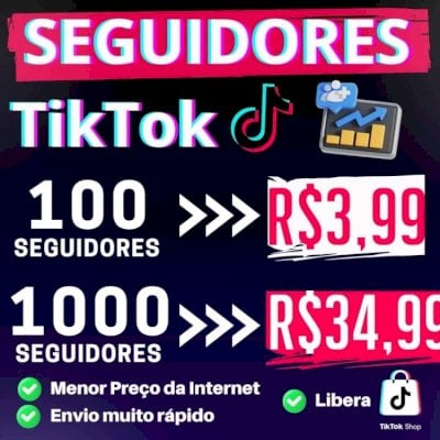 🟢 [NOVO] | 100 SEGUIDORES NO TIKTOK POR R$3,99 | 𓆩👑𓆪 O MAIS BARATO DO SITE!