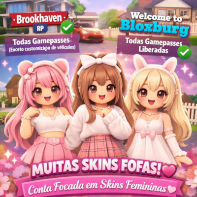 Conta de Roblox com várias gamepass de brookhaven e bloxburg