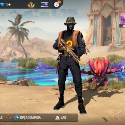 Conta básica de ff com o rei caveira