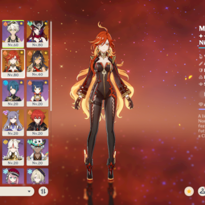 AR55, 16T5 Mavuika C2, Citlali, Chasca, Mualani, Emilie, Yae miko, Shogun..